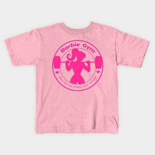 Gym fitness girl doll Kids T-Shirt